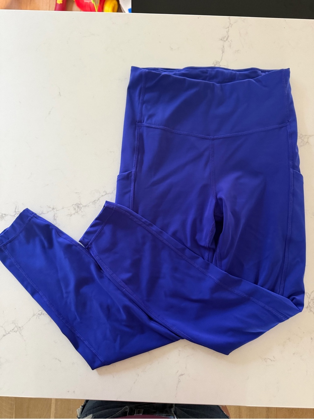 Athleta Ultimate Stash Pocket 7/8 Tight- Royal Blue